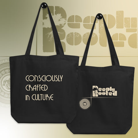 Deeply Rooted Totes | BLACK, TAN Letters