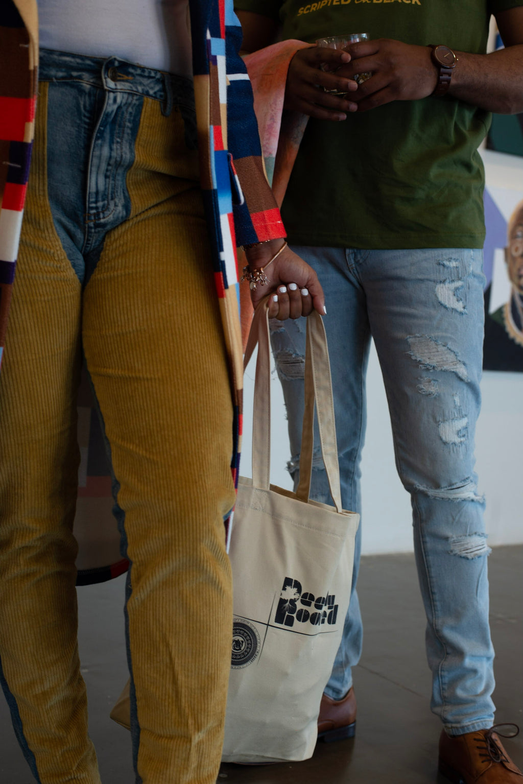 Deeply Rooted Totes | TAN, Black Letters